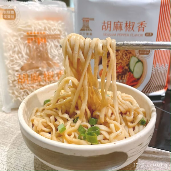 Taiwan Tanaka Noodles Sesame Pepper Dry Noodles (4 Packs, 516g)