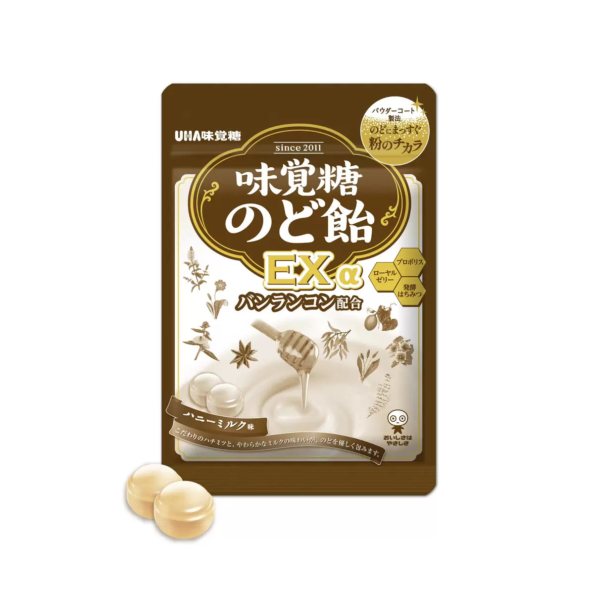日本直送 Costco UHA味覺糖 蜜糖潤喉糖EX α(蜂蜜牛奶味)90g x 6袋裝
