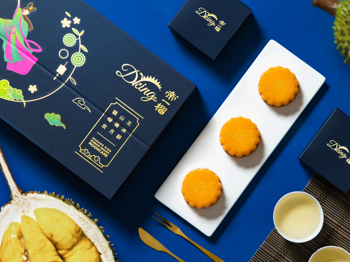 🥮 Malaysia Dking Durian Snow Skin Mooncake (Premium Handmade)