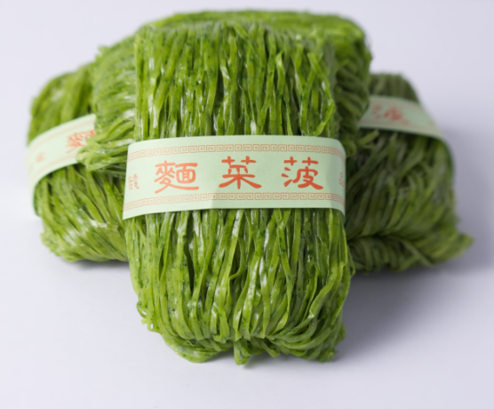 🌿 Hong Kong Import Cheong Wing Kee Spirulina Spinach Noodles (Vegetarian) – 10 pcs