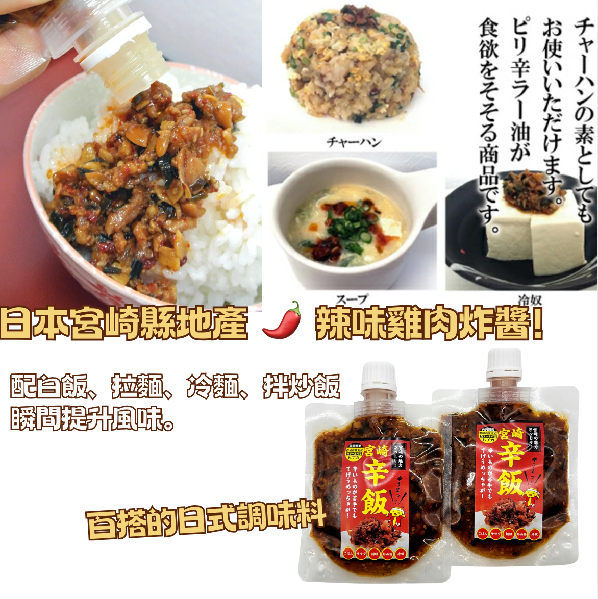 日本直送 🌶️ 宮崎雞肉辛飯辣椒醬 120g 🍚🔥