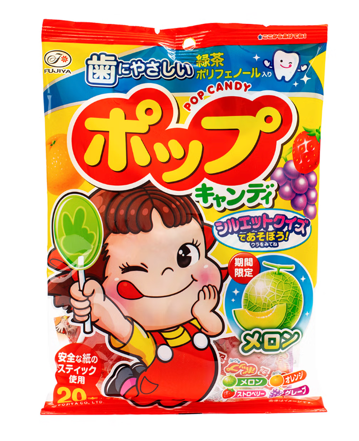 日本直送 不二家 牛奶妹 人氣 護齒 水果棒棒糖 🍈 季節限定 (20支)