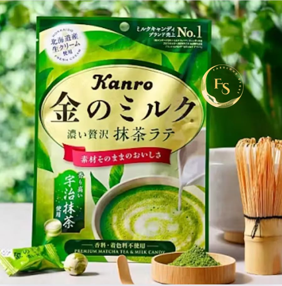日本直送 🌿 Kanro 金の濃厚 宇治抹茶 x 北海道生奶拿鐵糖 🍵(家庭裝)436g
