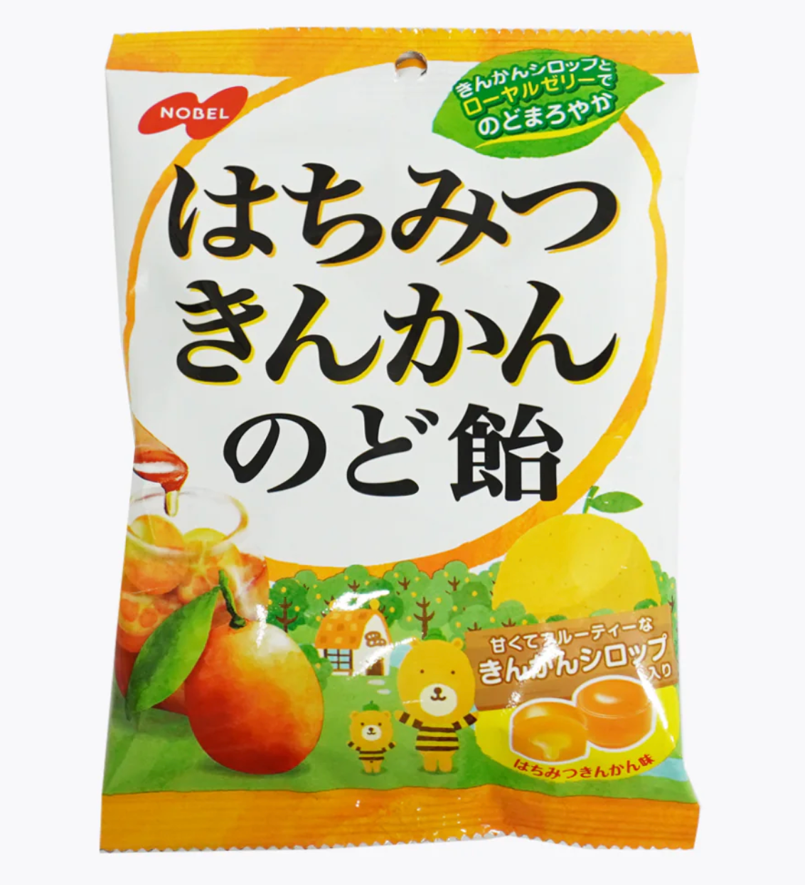 日本直送 NOBEL 蜂蜜金柑潤喉糖 🍯🍊