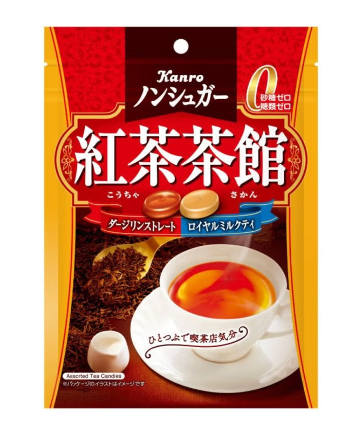 日本直送 Kanro 紅茶茶館糖(經典紅茶 & 皇家奶茶)72g (無糖)