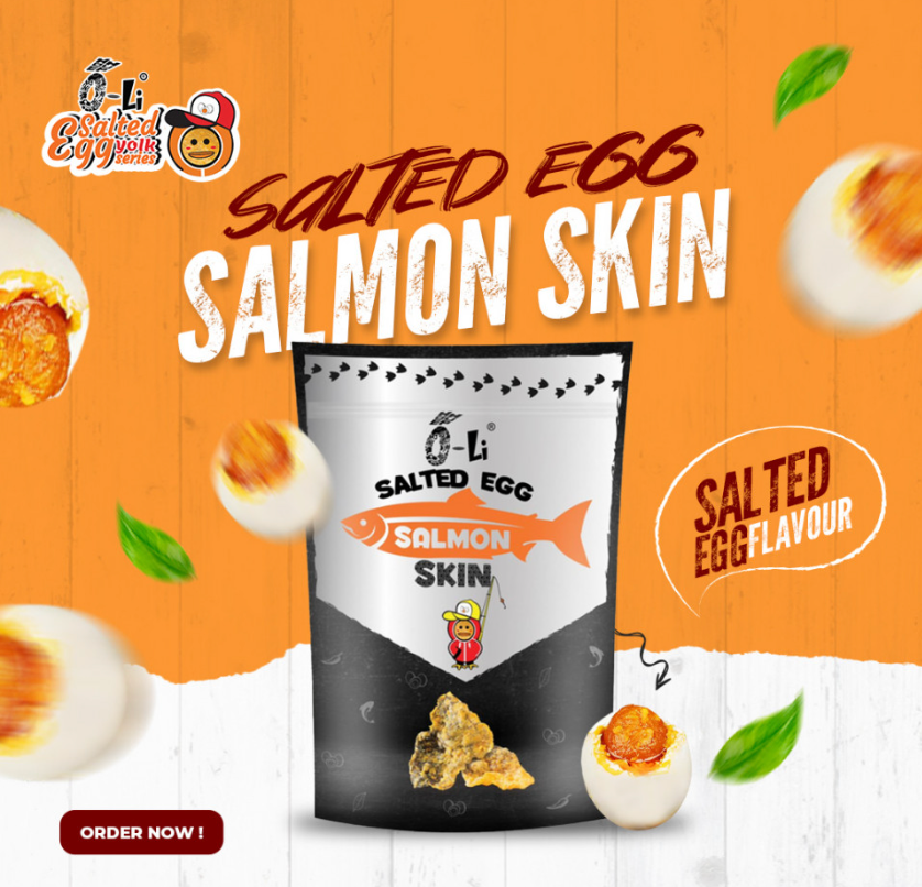 馬來西亞直送   鹹蛋三文魚魚皮 70g