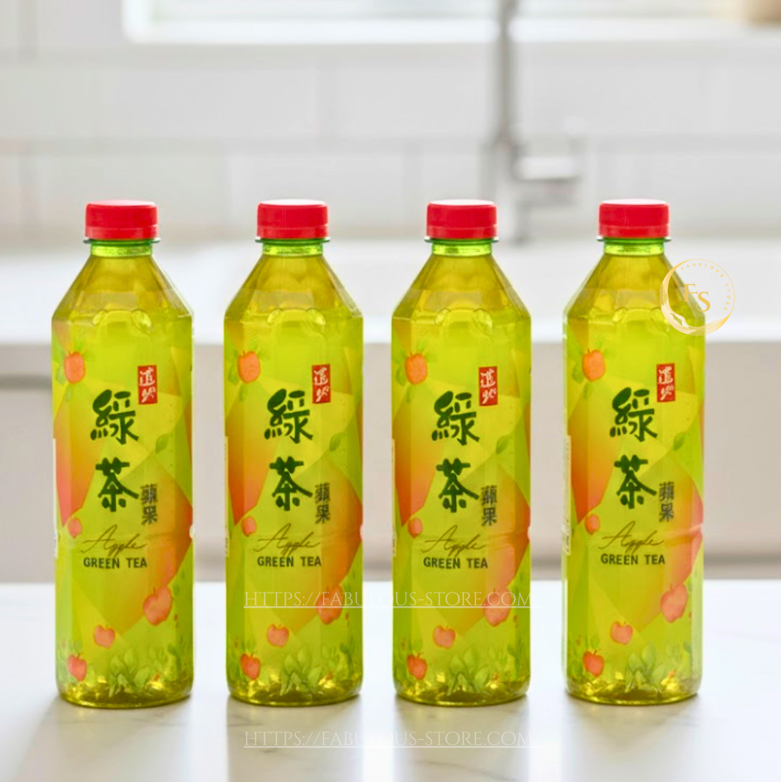 香港道地 蘋果綠茶 500ml X 4