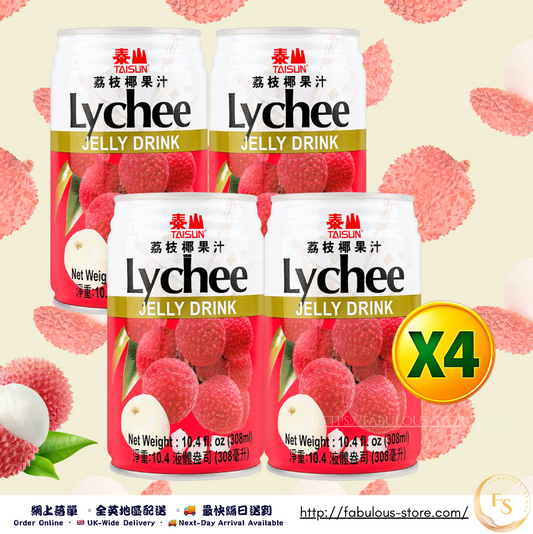 🥥🍹 Taiwan Taisun Lychee Jelly Drink ( 320ml x 4 )