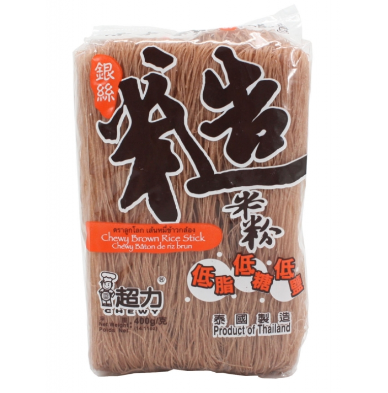 Chewy Brown Rice Stick Noodles | 400g - Full Case Deal - 30 Packs(BBD:Jul 2026 )
