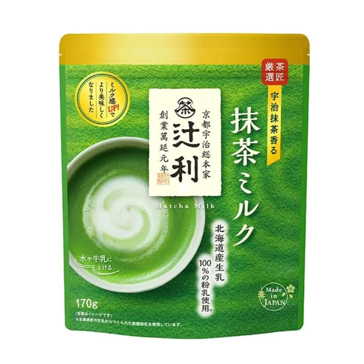 日本 辻利抹茶 / 綠茶 牛奶味 ( 170g ) (賞味期 :31 Aug 2026 )