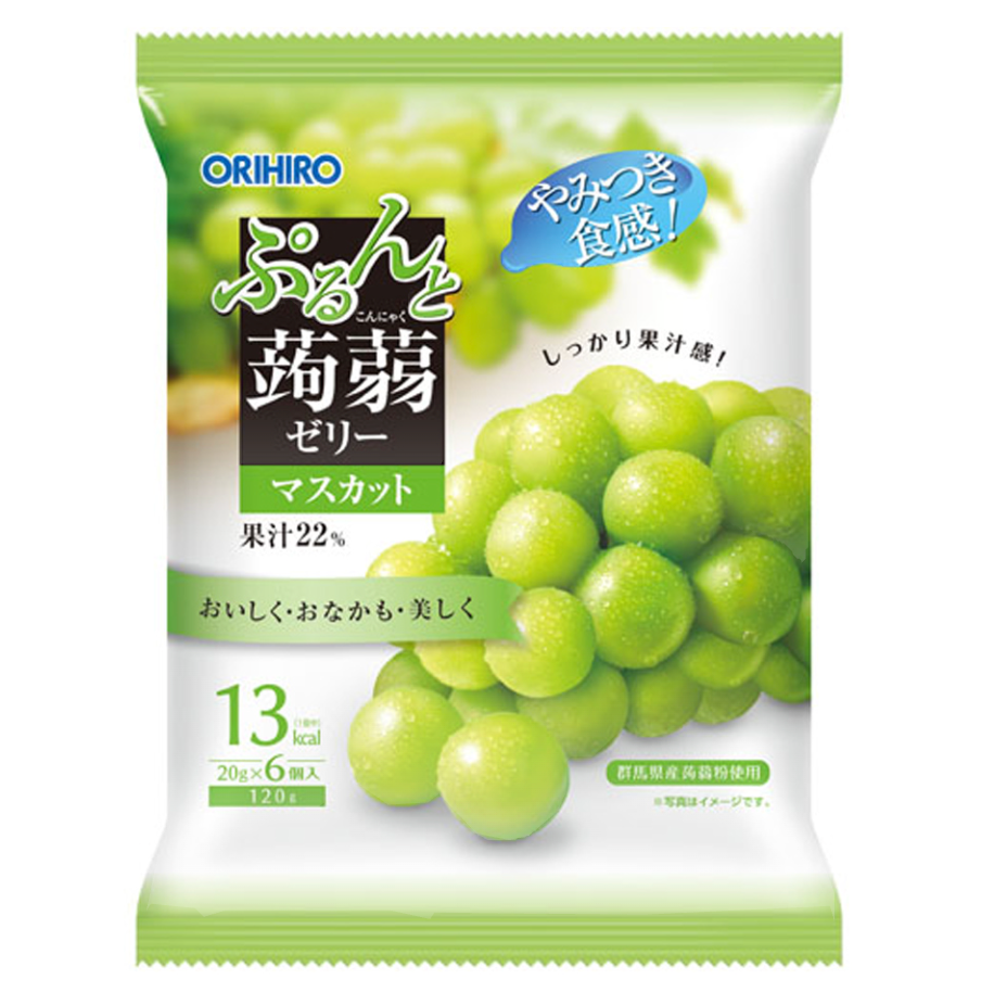 日本 Orihiro 蒟蒻果凍 青提味 - 120g(賞味期:31 Jan 2027)