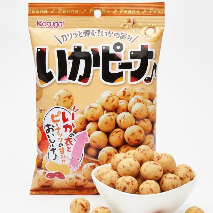 日本 春日井 魷魚味花生豆 - 89g(賞味期:17 Oct 2026)