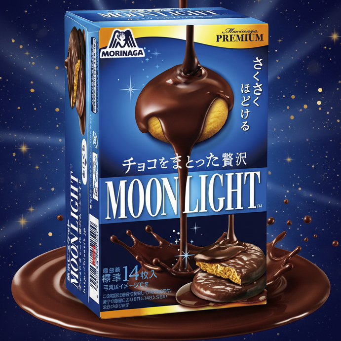 日本 森永 Moonlight 月光朱古力餅乾 - 93g(賞味期:30 Nov 2026)