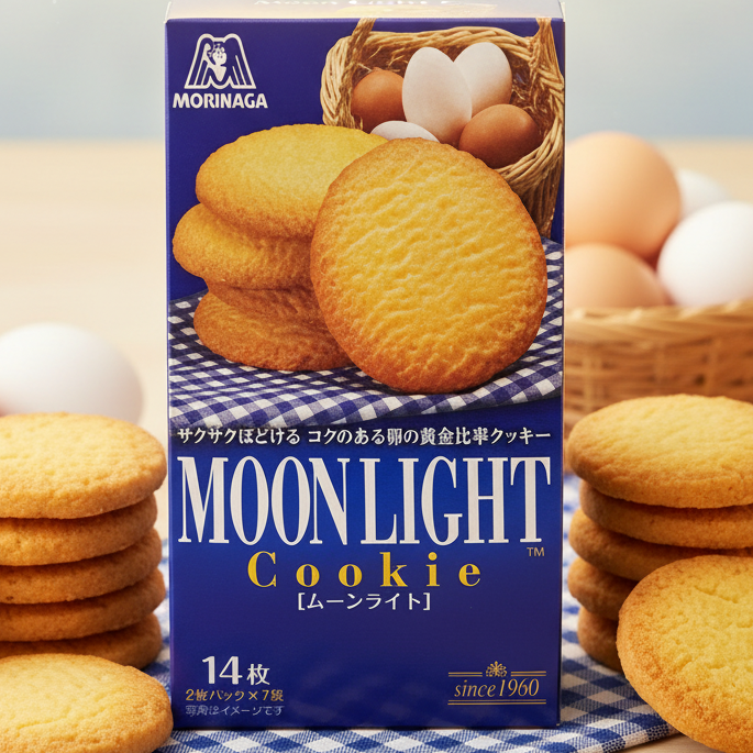 日本 森永 Moonlight 月光奶油餅乾 14枚(賞味期:30 Nov 2026)