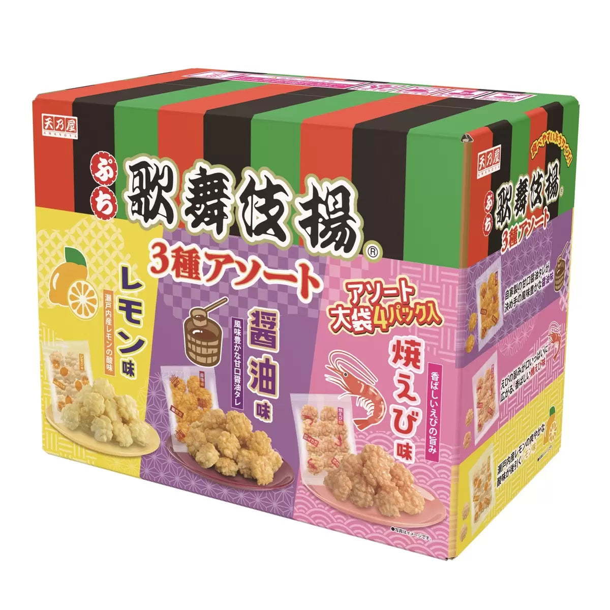 日本直送 小歌舞伎組合 米果 3 種口味 (60袋)