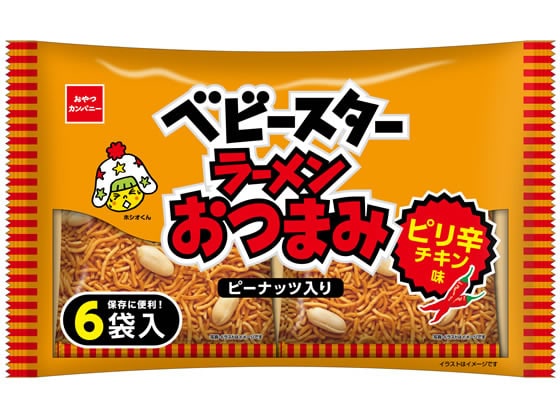 ๐ Japan Direct โ Baby Star Ramen Snack with Peanuts (Spicy Chicken Flavor) 6 Packs