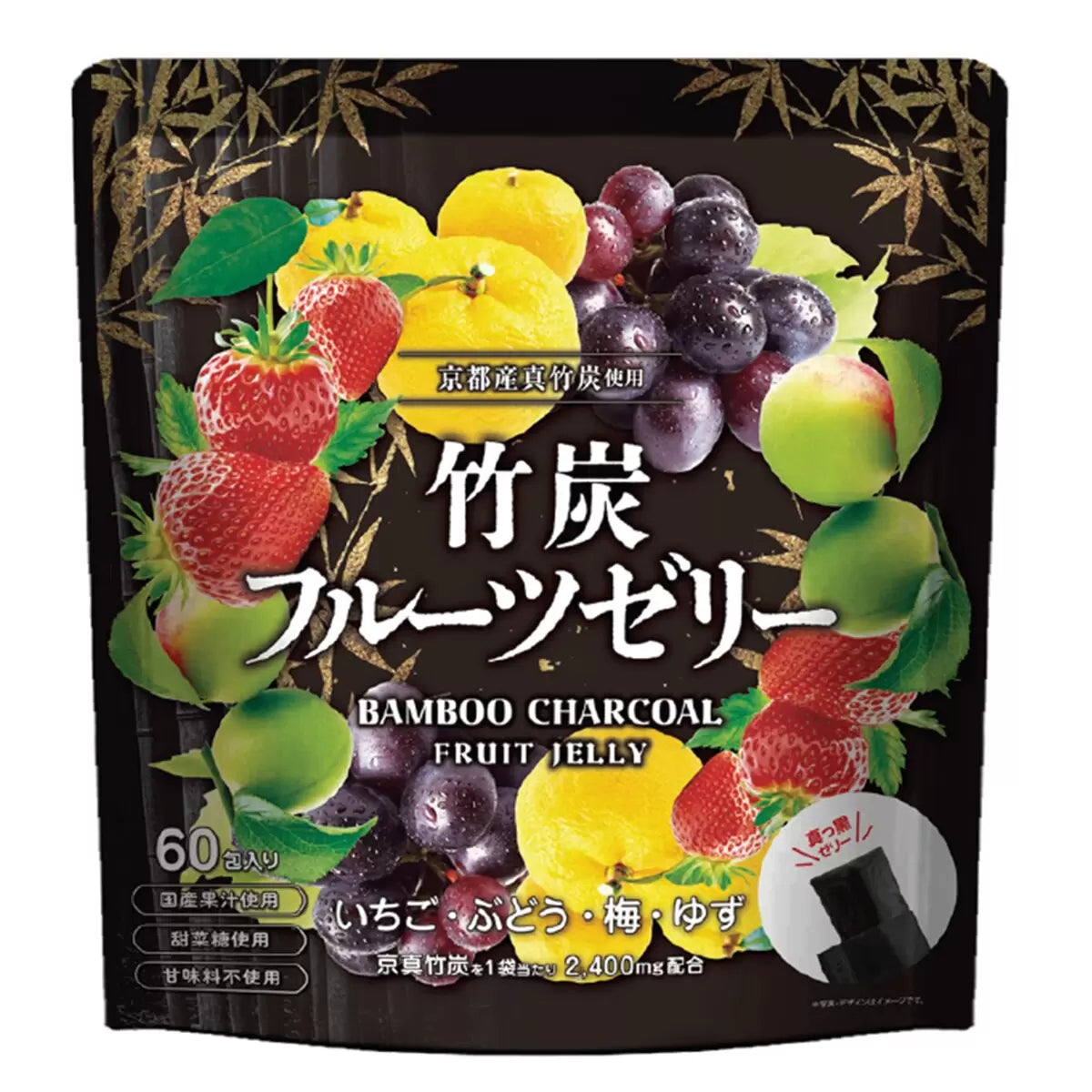 日本直送 Costco 日本人氣 期間限定 竹炭水果啫喱 🍓 (60袋)