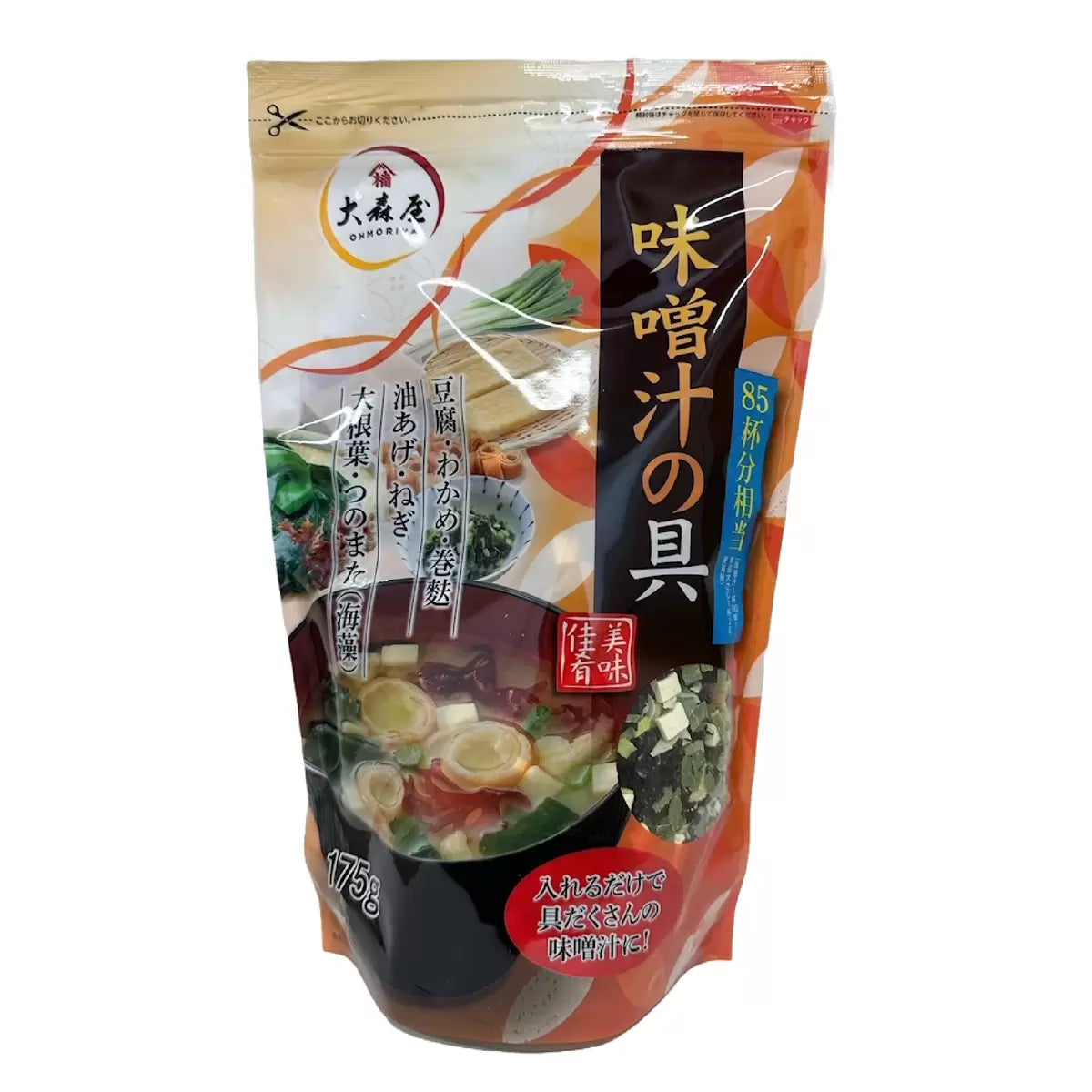 Japan | Omoriya Instant Miso Soup Toppings (175g | 85 Servings)