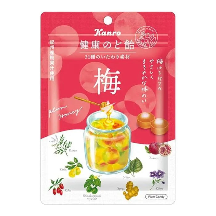日本直送 Kanro 健康のど飴 梅蜜潤喉糖 🍯🌿 (90g)