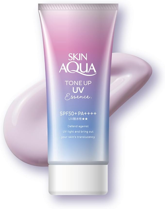 日本直送 Skin Aqua 透明感 调色 透亮防曬精華 SPF50+ PA++++ (薰衣草)