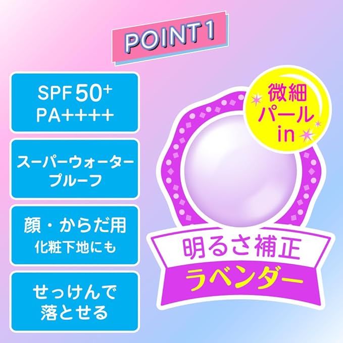 日本直送 Skin Aqua 透明感 调色 透亮防曬精華 SPF50+ PA++++ (薰衣草)
