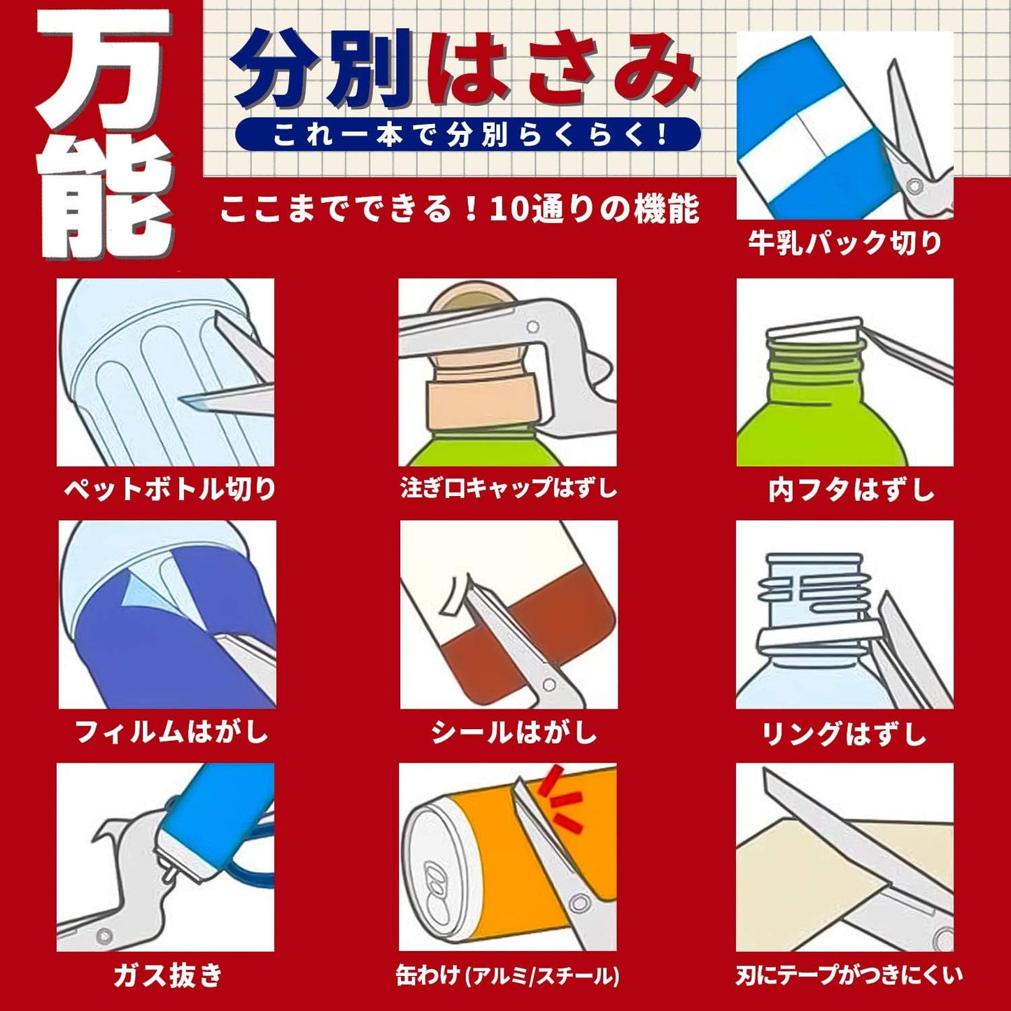 日本直送 日本製 萬用工能剪刀