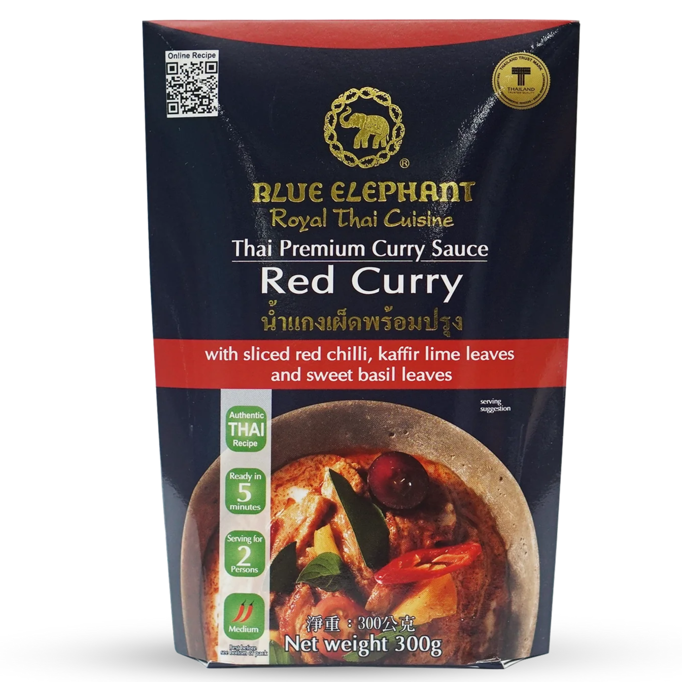 Thailand Blue Elephant Thai Red Curry Sauce – 300g (Serves 2)