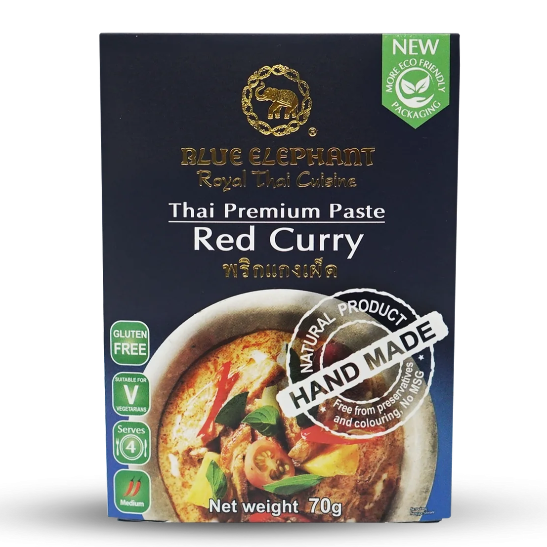 Thailand Blue Elephant Handmade Thai Red Curry Sauce (4 servings - 70g)