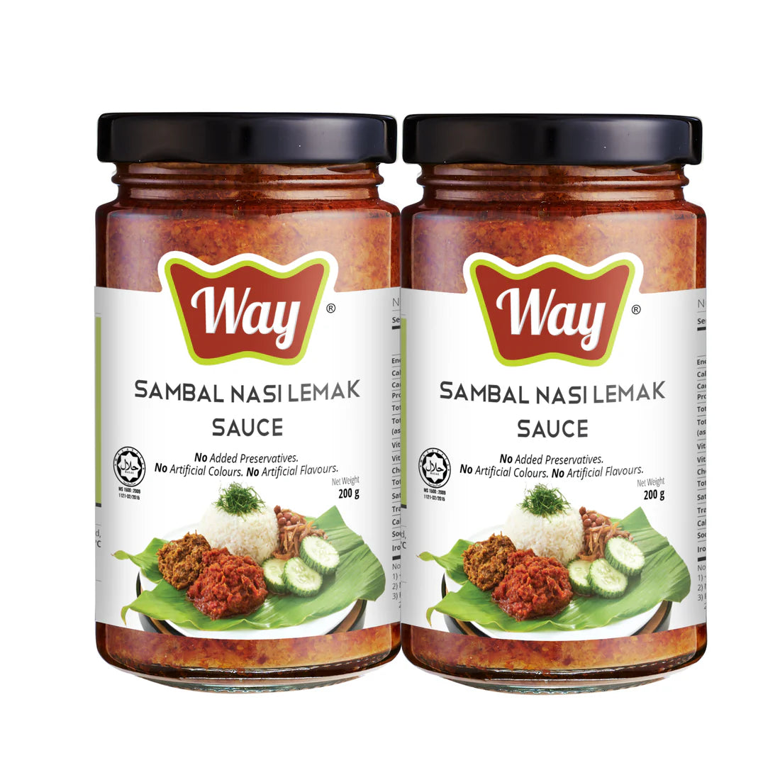 馬來西亞直送 Way 椰浆饭叁巴酱 ( 200g ) (一瓶 )