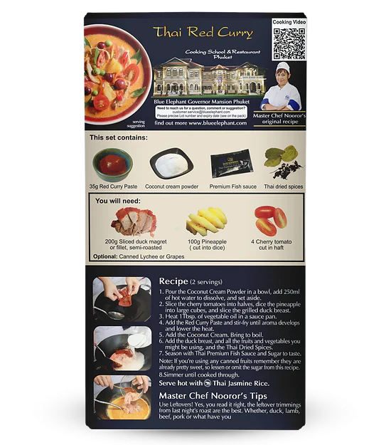 Thailand Blue Elephant Thai Red Curry Cooking Kit – 95g (Serves 2)