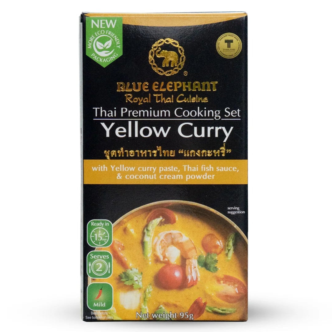 Thailand Blue Elephant Thai Yellow Curry Cooking Kit – 95g (Serves 2)