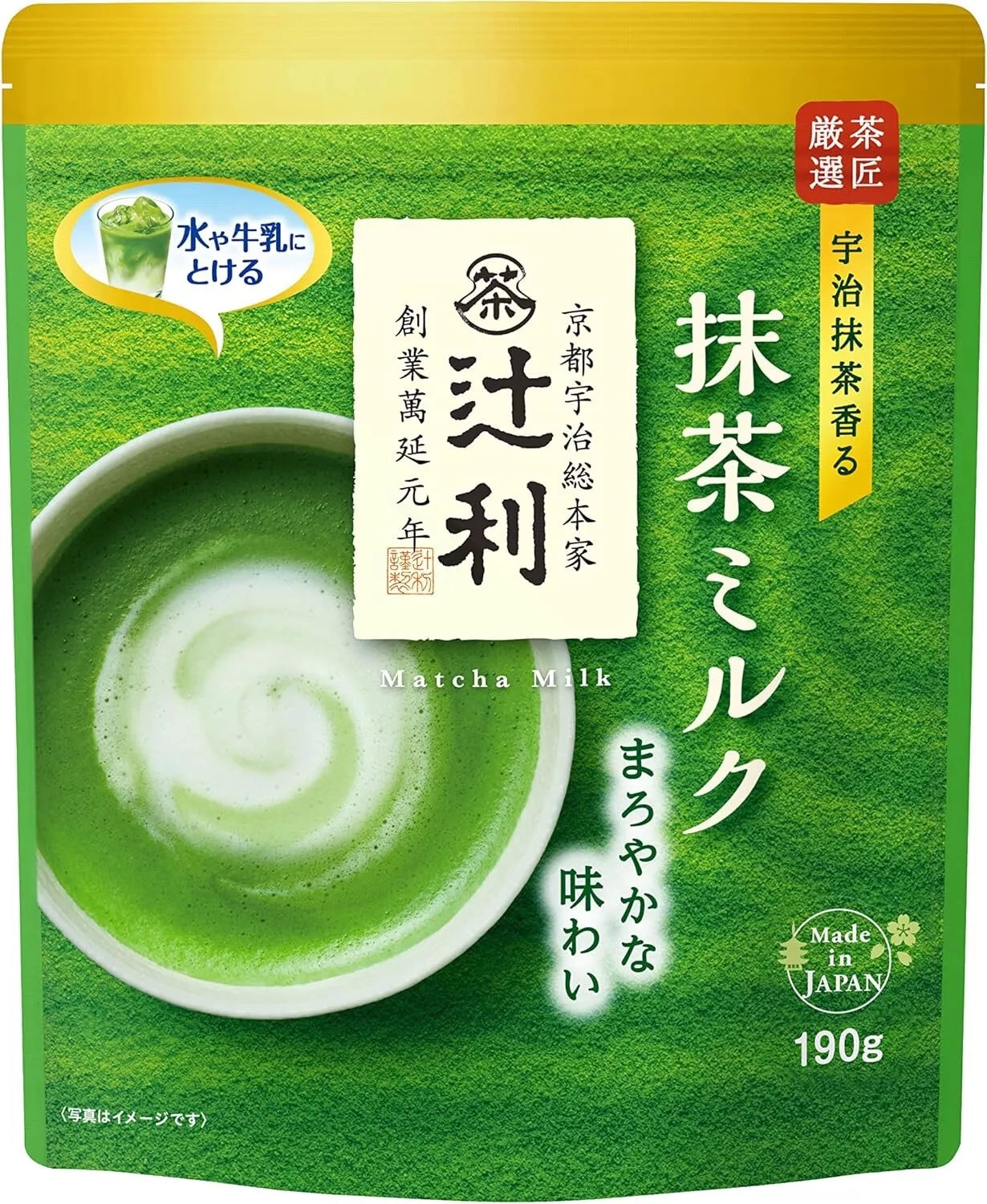 🏯 日本直送 京都辻利宇治抹奶茶 綠茶 (Tsujiri Matcha Milk) 190g