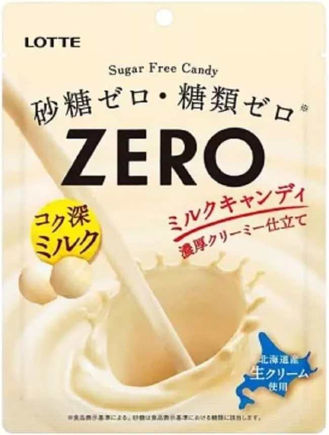 日本直送 LOTTE ZERO 北海道牛奶零糖糖果 (無糖 )(50g)