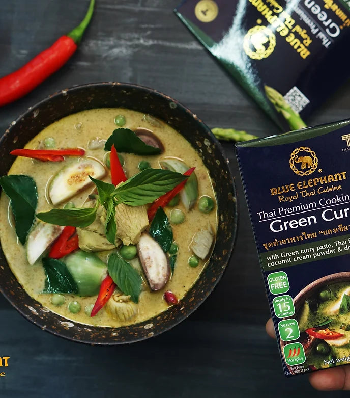 Thailand Blue Elephant Thai Green Curry Cooking Kit – 95g (Serves 2)