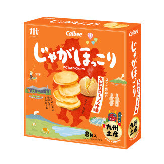 日本直送  Calbee 卡樂B Jaga Hokkori 九州甜醬油口味 薯片 （一盒 8 袋 ）