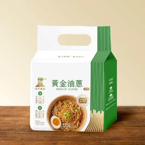 Taiwan Tanaka Noodles Golden Shallot Dry Noodles (4 Packs, 440g)
