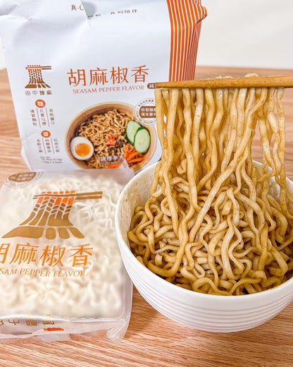 Taiwan Tanaka Noodles Sesame Pepper Dry Noodles (4 Packs, 516g)