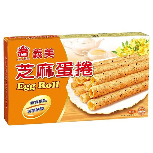 台灣  義美蛋捲 - 芝麻味（60g ）