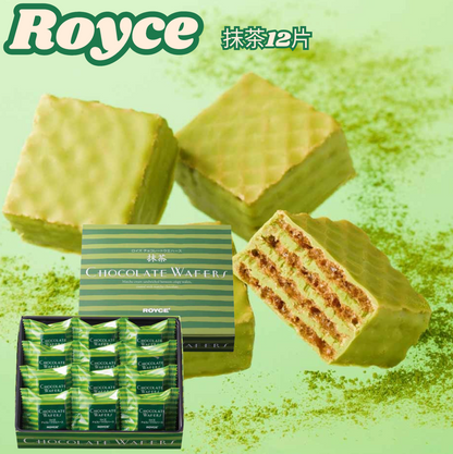 日本直送  🍫  ROYCE’ 朱古力威化 ( 抹茶 ) 12片 🍓