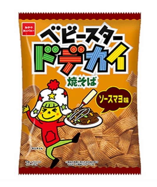 日本直送 日本童星點心麵 – 炒麵醬蛋黃醬味 闊條麵 67g