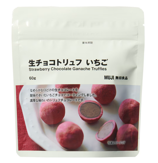 日本直送  Muji 無印良品 士多啤梨生巧克力松露 🍓 60g