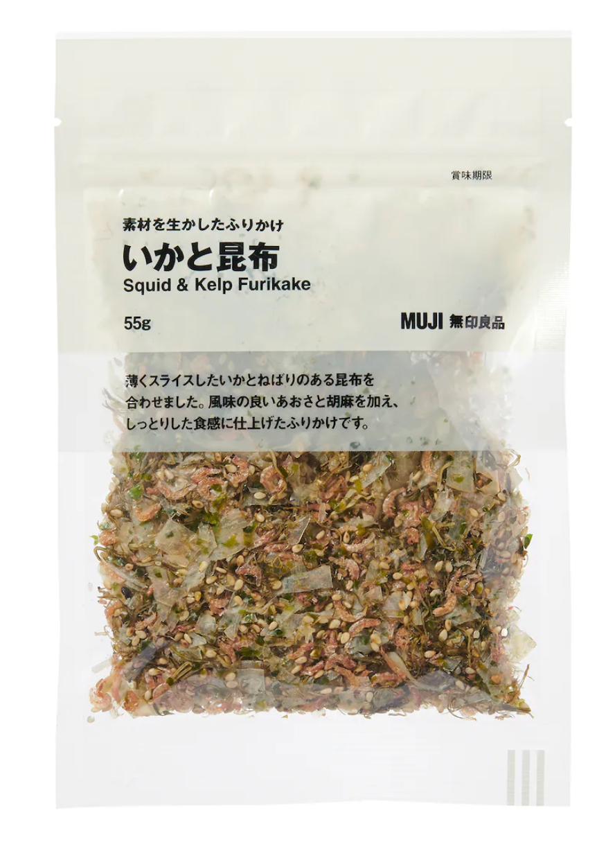 日本直送  Muji 無印良品   魷魚 櫻花蝦 昆布香松拌飯料 55g