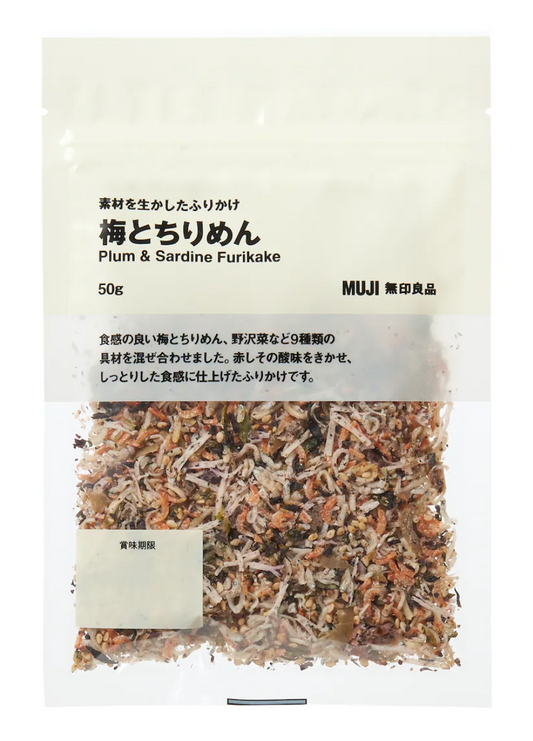 日本直送  Muji 無印良品   梅子小魚乾櫻花蝦昆布香松拌飯料 50g