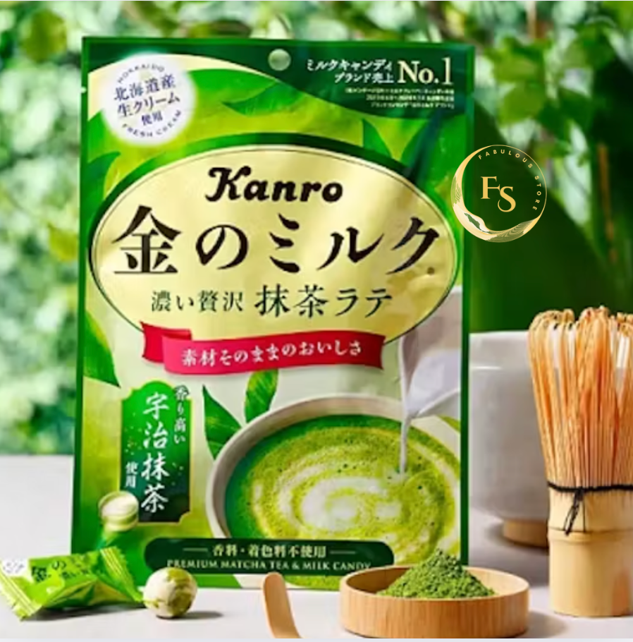 日本直送  🌿 Kanro 金の濃厚 宇治抹茶 x 北海道生奶拿鐵糖 🍵（家庭裝）436g