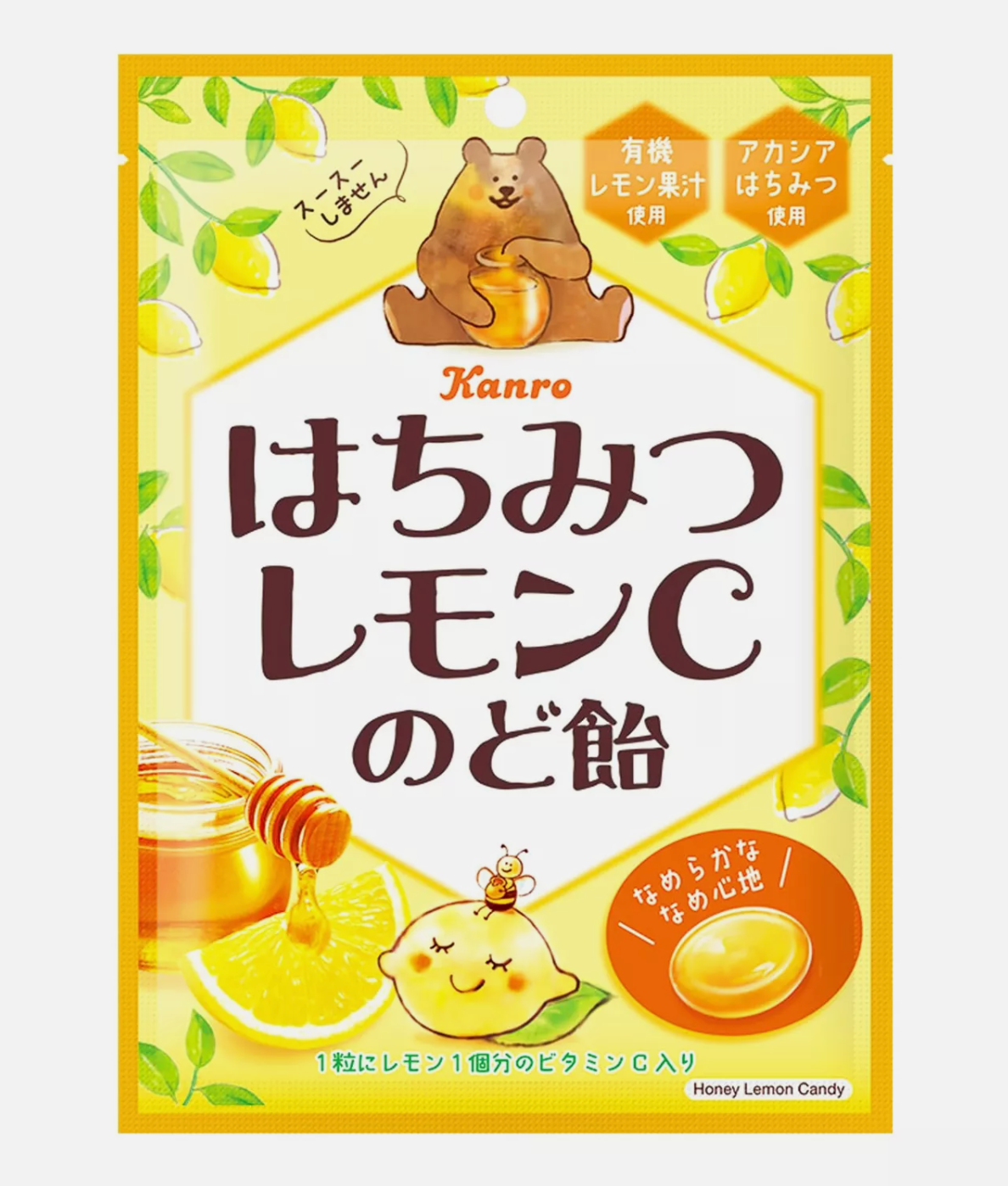 日本直送   🍯 Kanro 蜂蜜檸檬C潤喉糖 🍋