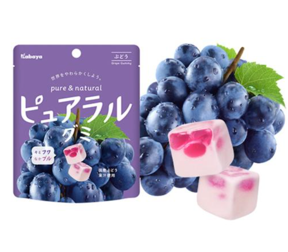 日本直送  Kabaya 濃厚葡萄 純天然夾心軟糖 🍇