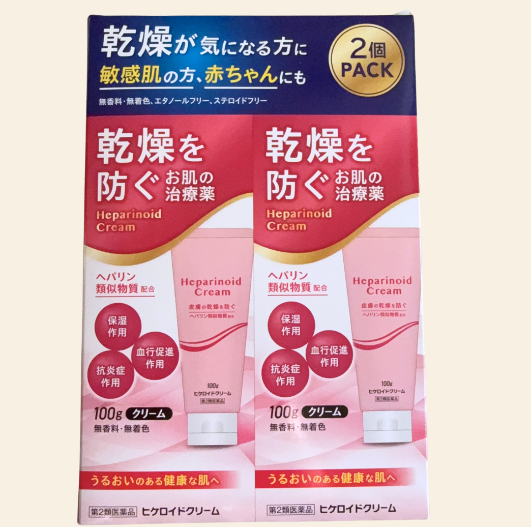 日本直送 日本藥用保濕修護乳霜 Heparinoid Cream 100g  （2 支）