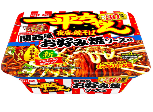 日本直送 明星 一平夜店炒麵｜關西風御好燒醬味（122g）