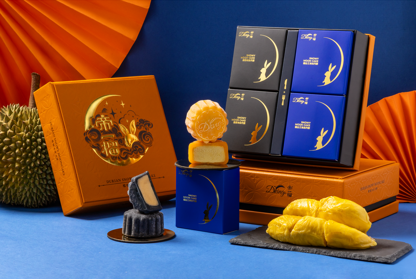 🥮 Malaysia Dking Durian Snow Skin Mooncake (Premium Handmade)
