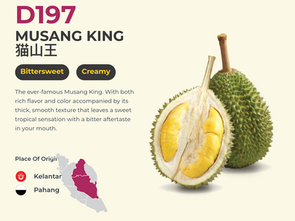 Malaysia DKing State Banquet Grade Durian Omakase Frozen Pulp (8 Boxes) - Limited Time Offer